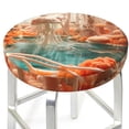 thumbnail image 3 of Balery Fantasy Underwater Jellyfish Fundas de asiento para taburete de bar redondo de tela de terciopelo ajustables que protegen de arañazos y manchas para sillas de 14 a 17 pulgadas.-13 inch, 3 of 7