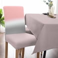 thumbnail image 5 of Chair Covers Pink and Grey Ombre Dining Chair Slipcovers Gradient Gradual Color Stretch Removable Chair Seat Protector Home Dinning Room Party Decoration Set of 4, 5 of 6