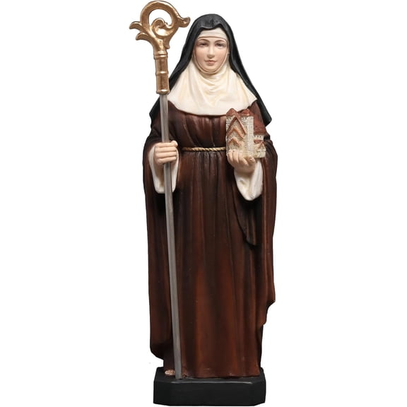 Veronese Design Saint Brigid of Kildare Figurine Hand Painted Polyresin 6.5 Inch