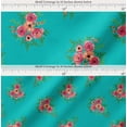 thumbnail image 2 of Soimoi Green Cotton Voile Fabric Flower Floral Fabric Prints By Yard 58 Inch Wide, 2 of 7