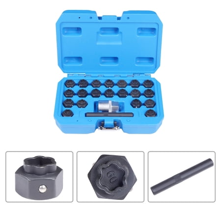 22Pcs Locking Lug Nut Master Set Wheel Lock Key Removal Tool Kit for BMW Series