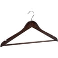 thumbnail image 3 of Better Homes & Gardens Wood Suit Hangers for Adult, 5 Pack, Walnut Finish, 3 of 15