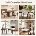 thumbnail image 6 of Hawsaiy Dining Chairs Set of 6, Upholstered Kitchen & Dining Room Chairs with Solid Wood Frame, Curved Back Side Chairs, Beige, 6 of 9