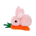 thumbnail image 4 of Pinzas para el pelo peludas de conejito de Pascua para niños, horquillas para el pelo para fiestas de invierno. Rosa, 4 of 7