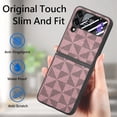 thumbnail image 2 of ELEHOLD for Samsung Galaxy Z Flip 4 Slim Fit Case,Leather Texture Full Body Protection with Small Screen Protector Shockproof Case Support Wireless Charging for Samsung Galaxy Z Flip4 2022,Purple, 2 of 10