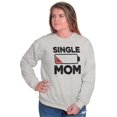 thumbnail image 5 of Single Mom Funny Dying Battery Joke Women Crewneck Sweatshirt Brisco Brands X, 5 of 6
