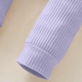 thumbnail image 4 of Fesfesfes Infant Baby Jumpsuit Girls Clothes Bow Tie Romper Pants Hairband Outfits Set Solid Print Clothes, 4 of 6
