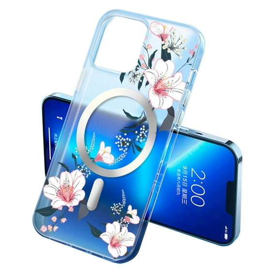 Dteck for iPhone 14 Pro Max 6.7" Magnetic Case, Flexible TPU [Not Yellowing Technology] Case with Wireless Charging Shockproof Protective Case for 14 Pro Max Women Ladies, Rose