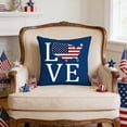 thumbnail image 4 of Independence Day Pillow Covers Striped Print Seat Cushions For Indoor Holiday Decor, 4 of 6