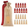 thumbnail image 1 of 24 Pcs Burlap Wine Bags Bags,Wine Bottle Bags with Drawstrings,Tags & Ropes,Reusable Winemk6783, 1 of 6