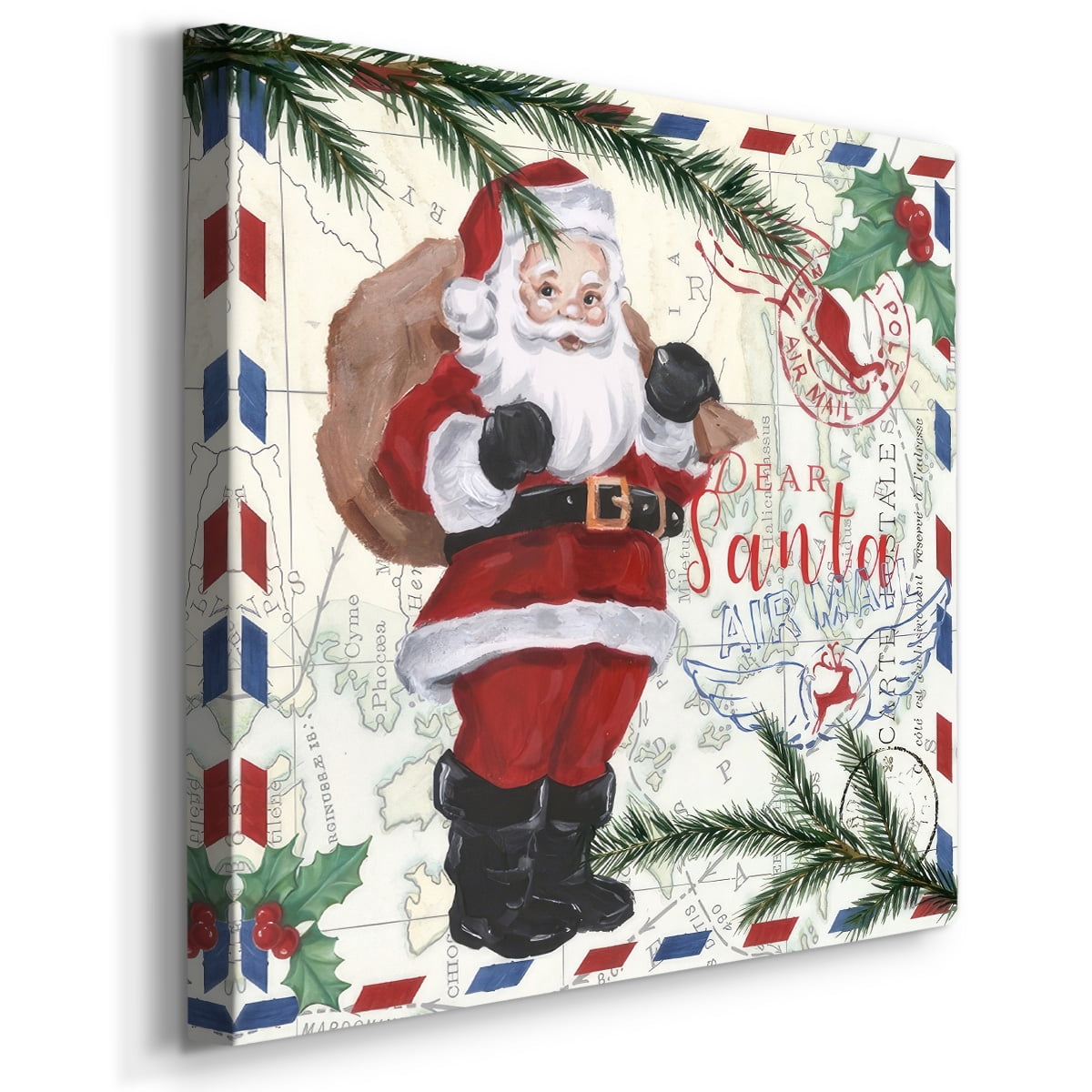 Christmas Par Avion I- Gallery Wrapped Canvas