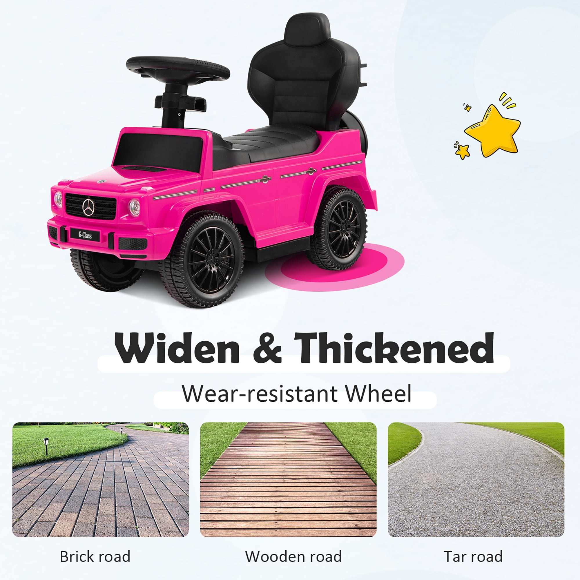 Mercedes push 2024 car pink