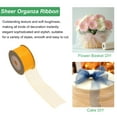 thumbnail image 5 of 3 Pcs Roll Sheer Organza Ribbon Organza Ribbon 1 Inch 10 Yard Sheer Ribbon Yellow Gold Champagne Gold Brown, 5 of 7