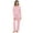 Pink, variant on Womens Cotton Pajama Sets with Long Sleeves and Long Pants 2pcs Round Neck Sleepwear Sets for Women Soft Loungewear Set with Pockets Cute Star Print Women Nightwear Sets, S-XXL