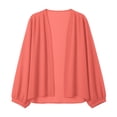thumbnail image 5 of Karymi Shirts for Women Sheer Chiffon Cardigan, Oversized Lantern Long Sleeve Lightweight Beach Bikini Cover Up Open Front Top Summer Tops for Women 2026, 5 of 6