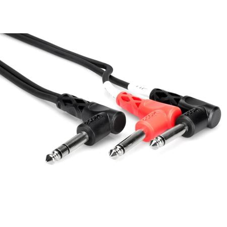 HOSA 1m ケーブル L型標準ステレオ→L型標準フォン×2 STP-201 Yケーブル