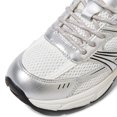 thumbnail image 3 of LUCKY STEP Lace Up Mesh Lightweight Fashion Sneakers Casual Running Shoes,White/Silver,Womens, 3 of 6