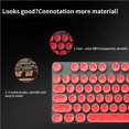 thumbnail image 4 of Teclado retroiluminado, receptor ABS de mano, redondo, fuerte estabilidad, ergonomía suave, teclas, cubierta, ordenador portátil para el hogar, Juegos de teclado y mouse para computadora Blanco, 4 of 6