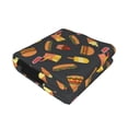 thumbnail image 2 of KLL Fast Food Print Fleece Throw Blanket, Horizontal Fleece Bedding Cute Soft Blankets Comfy Fleece Flannel Plush Home Decor for Couch & Bed -40"x30", 2 of 9
