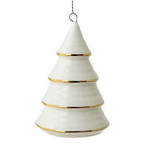 AUDeals 1Pcs White Ceramic Christmas Tree Porcelain Xmas Decor Holiday Home Decoration Mini Tabletop Figurine Modern Festive Christmas Indoor Holiday Charm Ornament