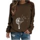 thumbnail image 2 of ICHUANYI Liquidación Camisas casuales de manga larga para mujer Sudadera con cuello redondo estampada Jersey Túnica suelta Tops ICHUANYI WER202308257086, 2 of 7