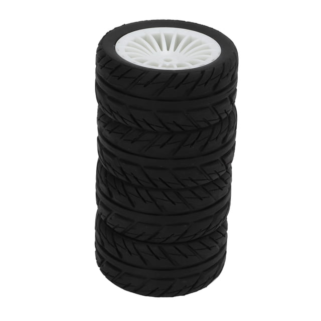 Neumáticos de coche de deriva, neumático de goma de 4 piezas Neumático de goma fuerte Neumáticos de coche RC de deriva durabilidad mejorada
