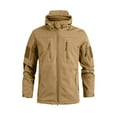 thumbnail image 4 of Men's Combat Jackets Full Zip Heavyweight Waterproof Jacket Outdoor Hooded Fleece Ski Tactical Coat Running Climbing Fishing Snowboarding Windbreak Outwear,Daily Outing Overcoat, 4 of 4