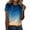 Sky Blue, variant on MNCEKFOD Womens T Shirts Summer Gradient Print Crew Neck Tank Short Sleeve Casual Loose Fit Relaxed Fit Tee Shirts Black L