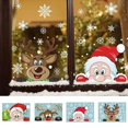 thumbnail image 2 of Pegatinas navideñas para ventana, calcomanía de alce de copo de nieve, Papá Noel, decoración de pared para Año Nuevo, 2 of 4