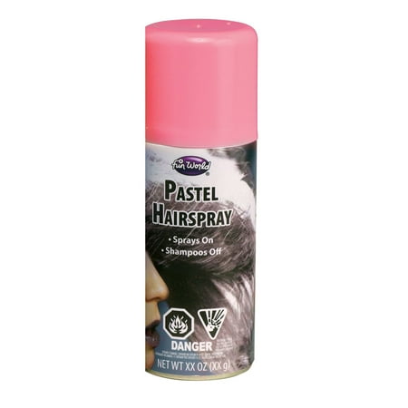 2 ounce can Pastel Hair spray - Pastel Pink - Costume