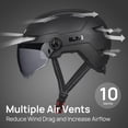 thumbnail image 4 of Casco de bicicleta ILM E3-10L con luz LED recargable por USB, color negro, 4 of 7