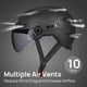 thumbnail image 4 of Casco de bicicleta ILM E3-10L con luz LED recargable por USB, color negro, 4 of 7