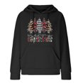 thumbnail image 4 of IROINNID Christmas Hoodies for Women Print Long Sleeve Waffle Pullover Winter Warm Sweatshirt Hoodies,Black, 4 of 4