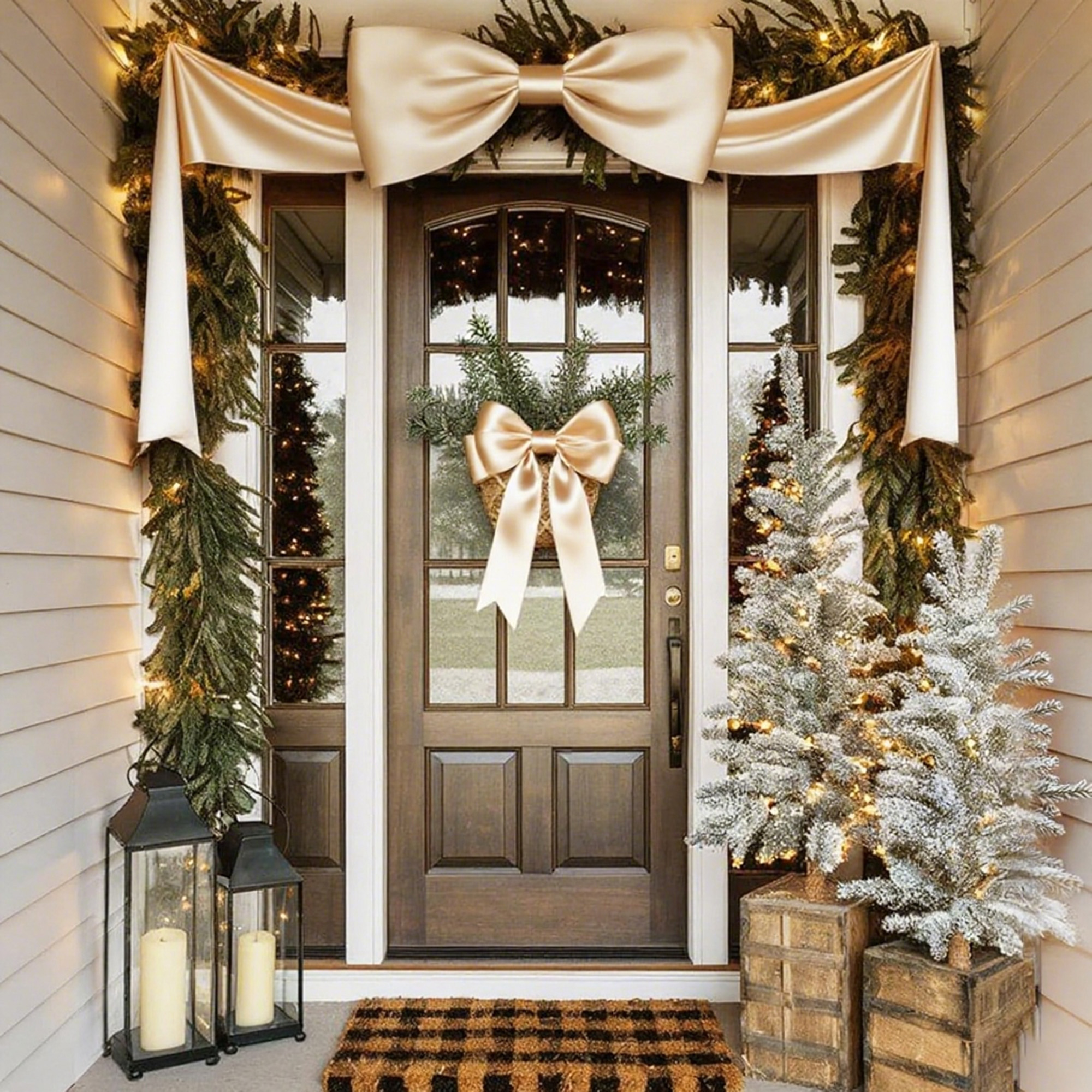 6 Ft Big Christmas Bows for Christmas Tree ,Indoor Christmas Decorations Home Room Party Hanging Decor