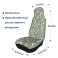 thumbnail image 4 of Sikiie Retro Hippie Groovy Mushroom Car Seat Protector 2 Pack Car Seat Cushion Mat, Car Seat Covers for SUV, Truck, Van, 4 of 7