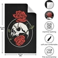 thumbnail image 3 of Skull with Rose Flower Dish Towels Set of 6, Vintage Washable Tea Towels Dishcloths Lint-Free 18x28 Inch Fast Drying for Kitchen Restaurant Bar Clean, 3 of 5