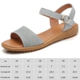 thumbnail image 2 of Sandalias planas de moda para mujer Sandalias con tiras y punta abierta para mujer Sandalias cómodas de verano, 2 of 9