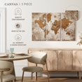 thumbnail image 4 of Elephant Stock Geographic World Map Iv Wall Art - Horizontal Multi Panel Canvas - Living Room Wall Decor - Education Multi Panel - Brown And Orange Decor - 23" x 14", 4 of 4