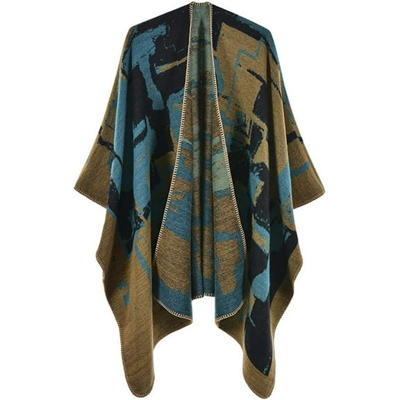 CoCopeaunt Women Shawl Wraps Poncho Soft Cardigan Sweaters Open Front Coat Winter Long Scarf Blanket