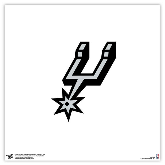 Gallery Pops NBA San Antonio Spurs - Primary Logo Wall Art, Unframed Version, 12" x 12"