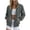 Gray, variant on Women's Solid Zip Up Panel Ribbed Long Sleeve Jacket with Pocket Casual for Yoga Fitness Sports and Daily Wear White XL