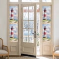 thumbnail image 2 of Beach Lighthouse Window Privacy Film, Coastal Ocean Ship Sky Oil Painting Static Cling UV Sun Blocking Heat Control Window Tint Day and Night, Non-Adhesive One Way Windows Privacy Cover 17.7''x78.7'', 2 of 7