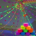 thumbnail image 3 of 1776 feet Glow Party Neon Streamer Decorations Glow Crepe Paper Streamers UV Reactive Fluorescent Neon Paper Streamers Glow in the Dark Party Supplies and Decorations Wedding Birthday Blacklight, 3 of 8