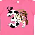 thumbnail image 4 of Inktastic I'm Three-cowgirl Riding Horse Birthday Girls Toddler T-Shirt, 4 of 5