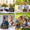 thumbnail image 6 of Dinosaur and Silhouette Black Pattern Insulated Lunch Bag,Leakproof Large Capacity Lunch Box for Work,Picnic or Travel,11.4 X 6.7 X 8.3 Inches, 6 of 6