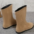 thumbnail image 2 of B91xZ Winter Boots for Women High Chunky Block Heel Mid Calf Boots,Khaki 9, 2 of 5