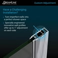 thumbnail image 3 of DreamLine Elegance-LS 35 1/4 - 37 1/4 in. W x 72 in. H Frameless Pivot Shower Door in Brushed Nickel, 3 of 13