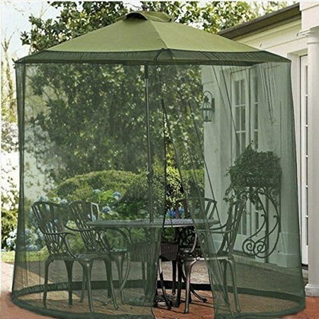 Sx Umbrella Mosquito Patio Table Screen And Net 11 W X 7 2 H Army Green