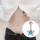 thumbnail image 4 of Nuevo Clavo para ombligo de acero inoxidable, Unisex, circonio azul nieve,, 4 of 5