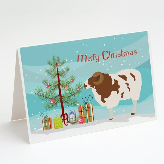 Jacob Sheep Christmas Greeting Cards and Envelopes Pack of 8